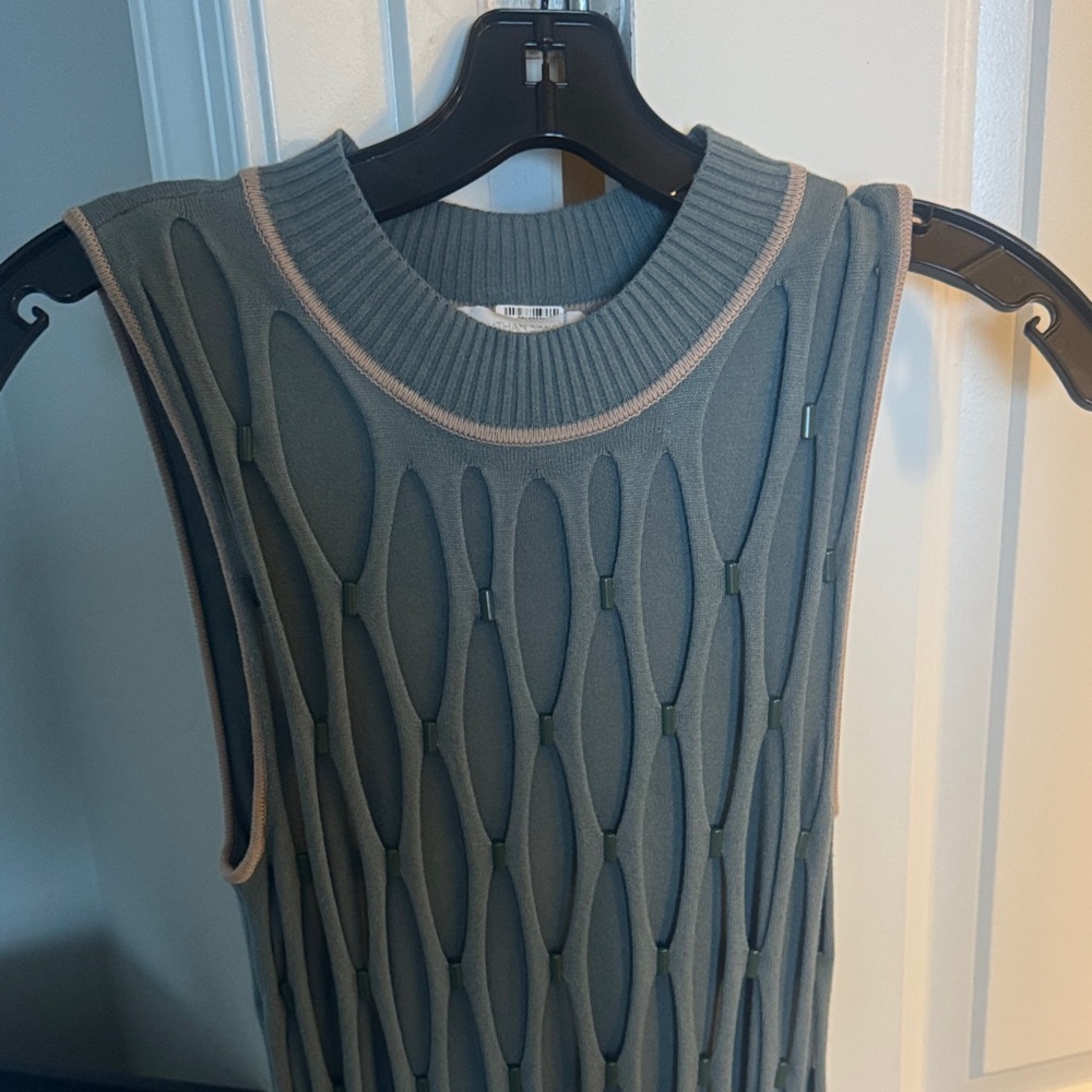 SIMKHAI Mariel Compact Mesh Fringe Mini dress - Picture 8 of 12